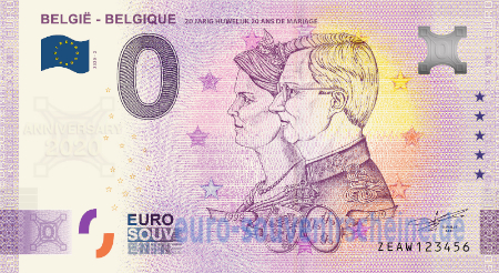 ZEAW-2020-2 BELGIË - BELGIQUE 20 JARIG HUWELIJK 20 ANS DE MARIAGE