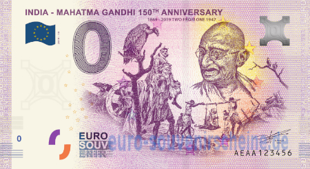 AEAA-2020-10 INDIA - MAHATMA GANDHI 150th ANNIVERSARY 1869-2019 TWO FROM ONE 1942